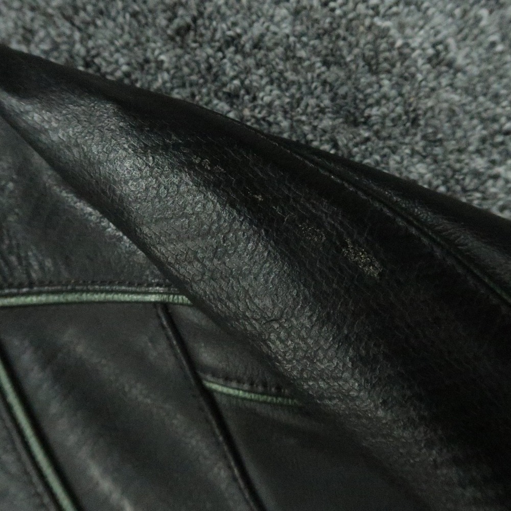 Harley Davidson Jacket Mens Medium Black Leather Bar Shield Quilt Lined Biker - Picture 15 of 15